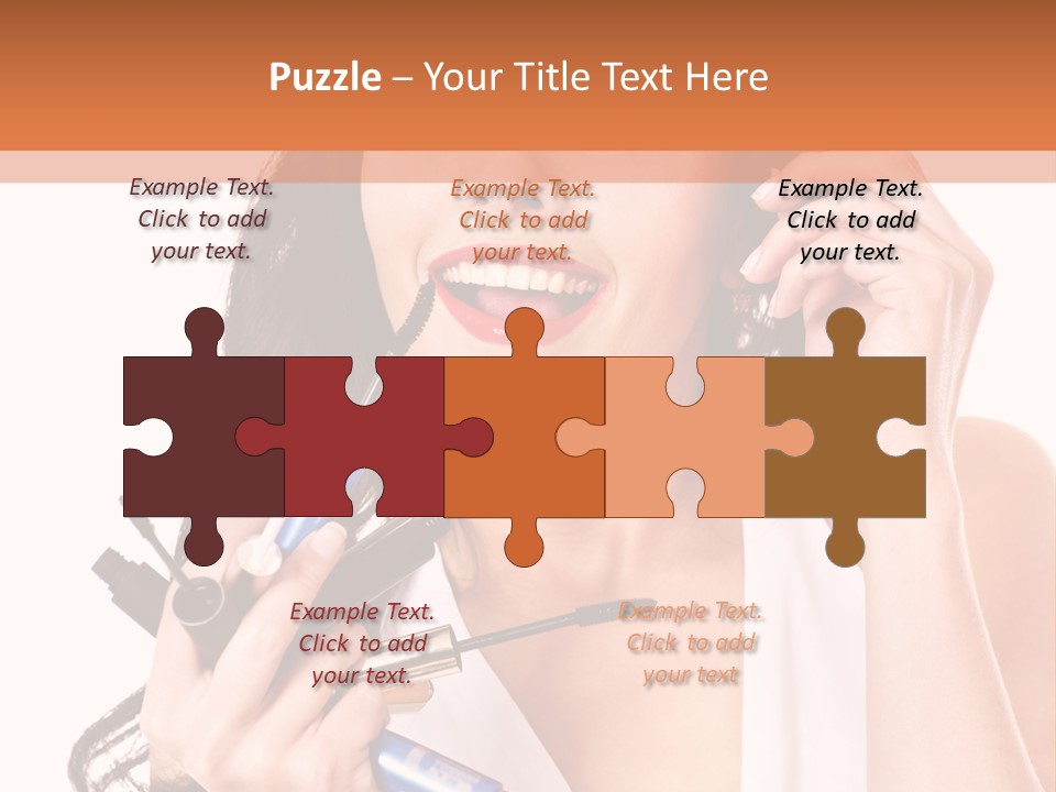 Isolated Eyeshadow Color PowerPoint Template