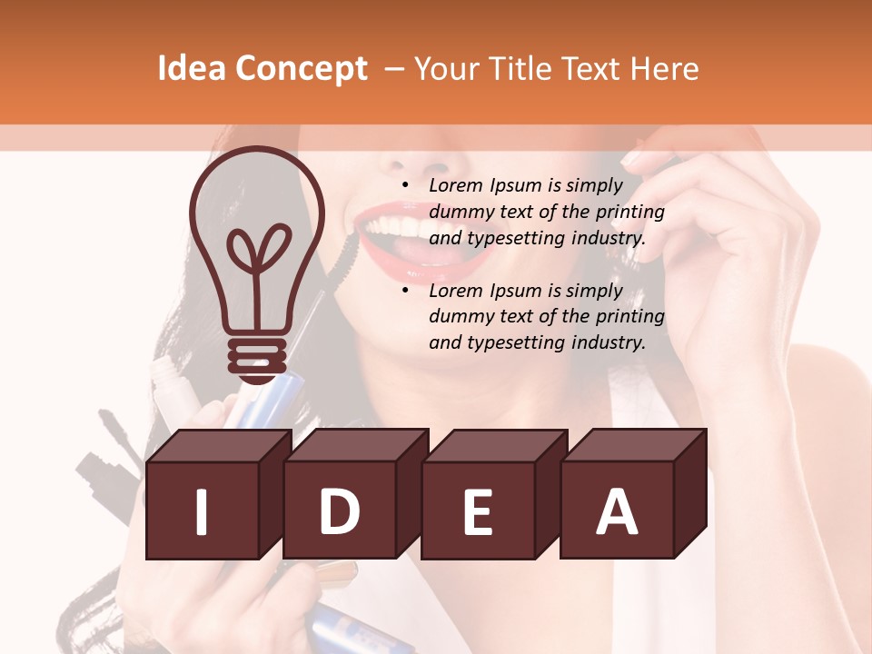 Isolated Eyeshadow Color PowerPoint Template