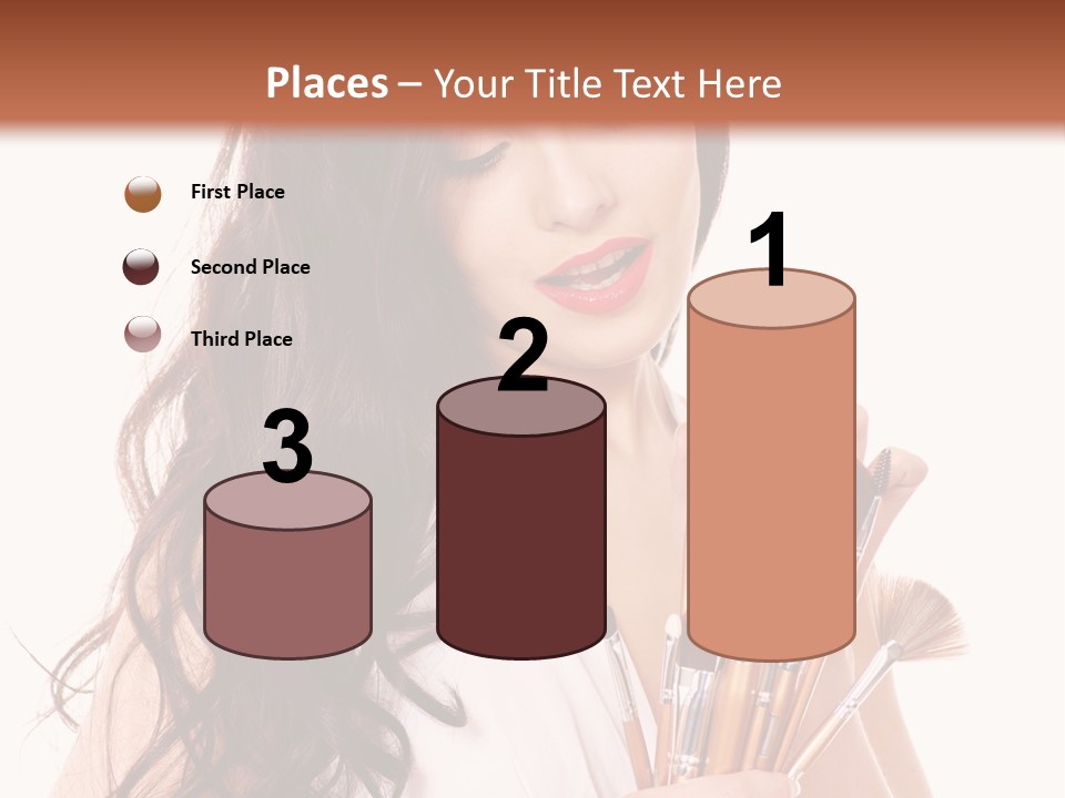 Girl Makeup Isolated PowerPoint Template
