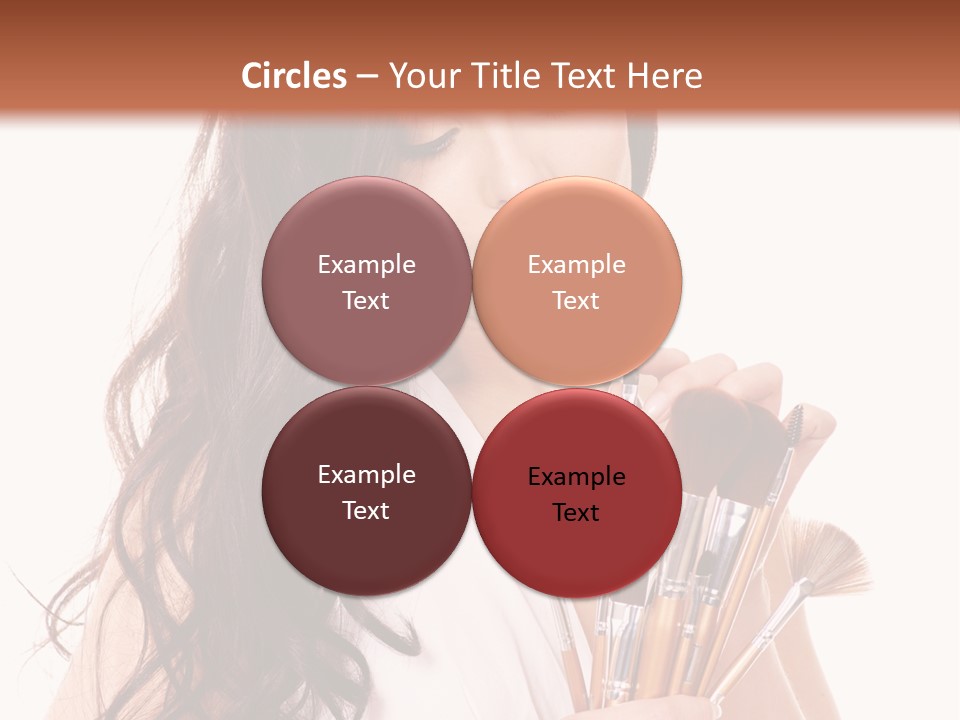 Girl Makeup Isolated PowerPoint Template
