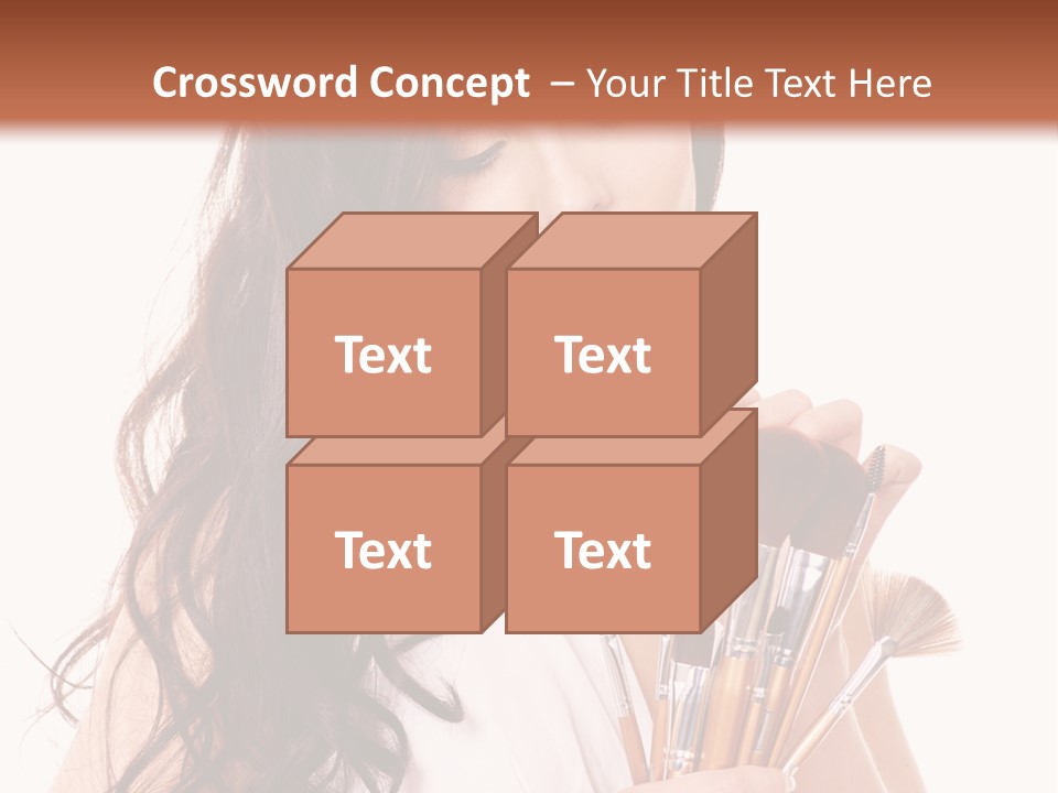 Girl Makeup Isolated PowerPoint Template