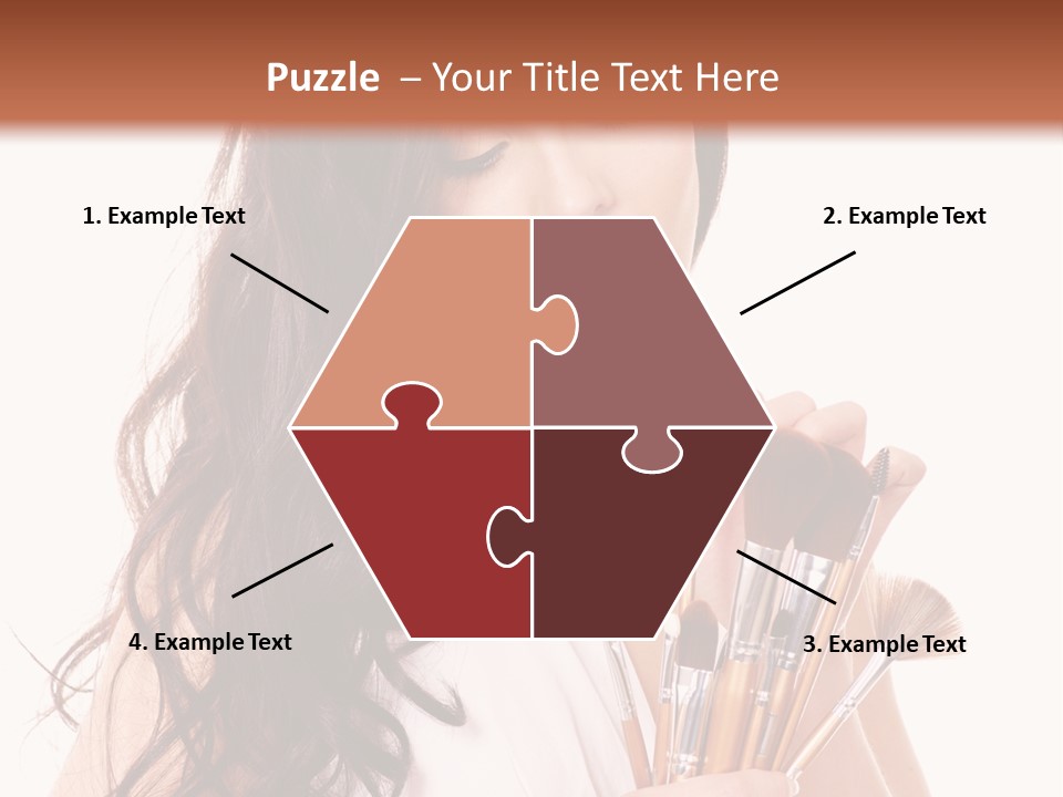 Girl Makeup Isolated PowerPoint Template