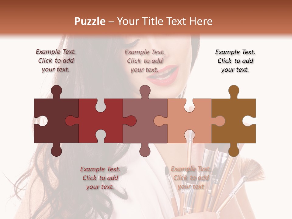 Girl Makeup Isolated PowerPoint Template