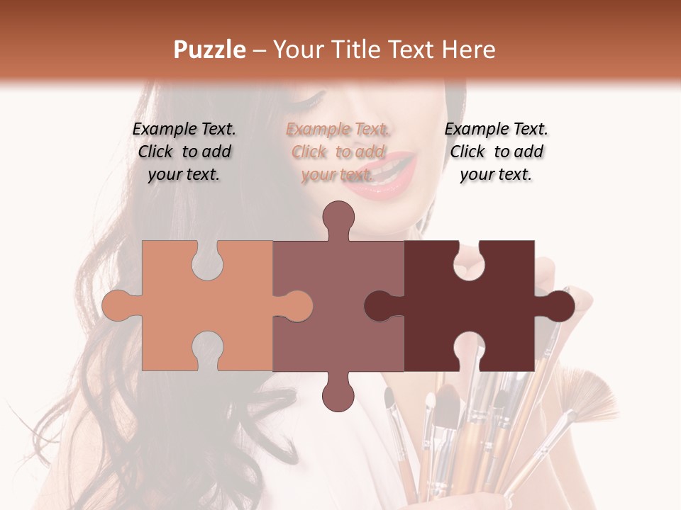 Girl Makeup Isolated PowerPoint Template