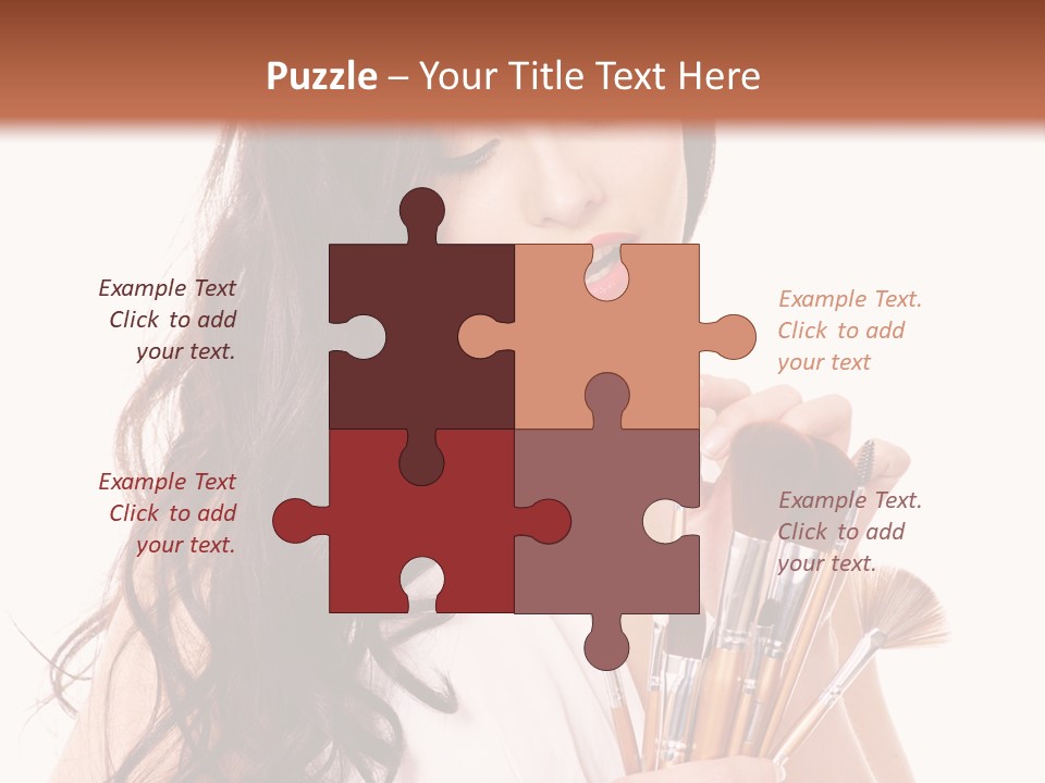 Girl Makeup Isolated PowerPoint Template