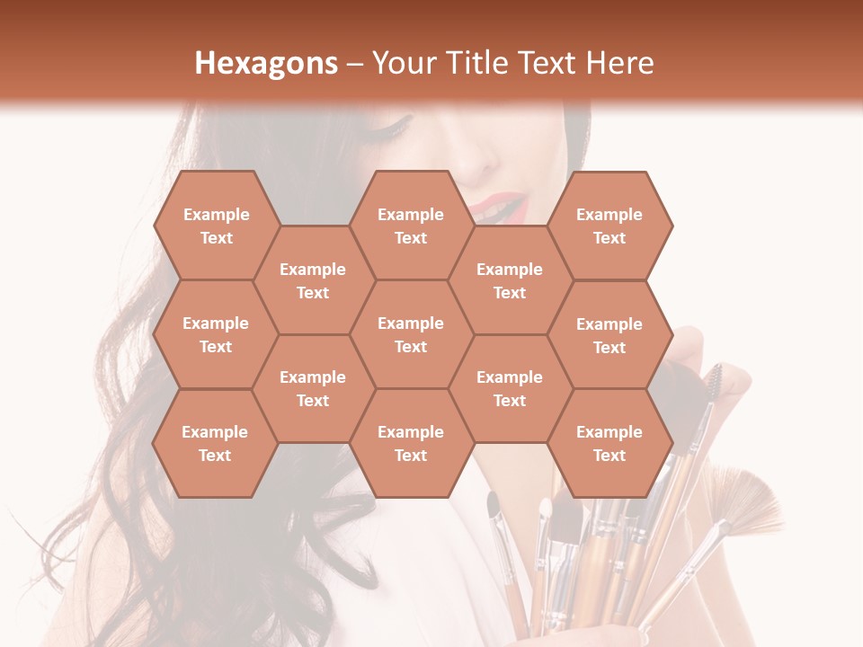 Girl Makeup Isolated PowerPoint Template