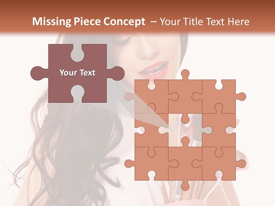 Girl Makeup Isolated PowerPoint Template