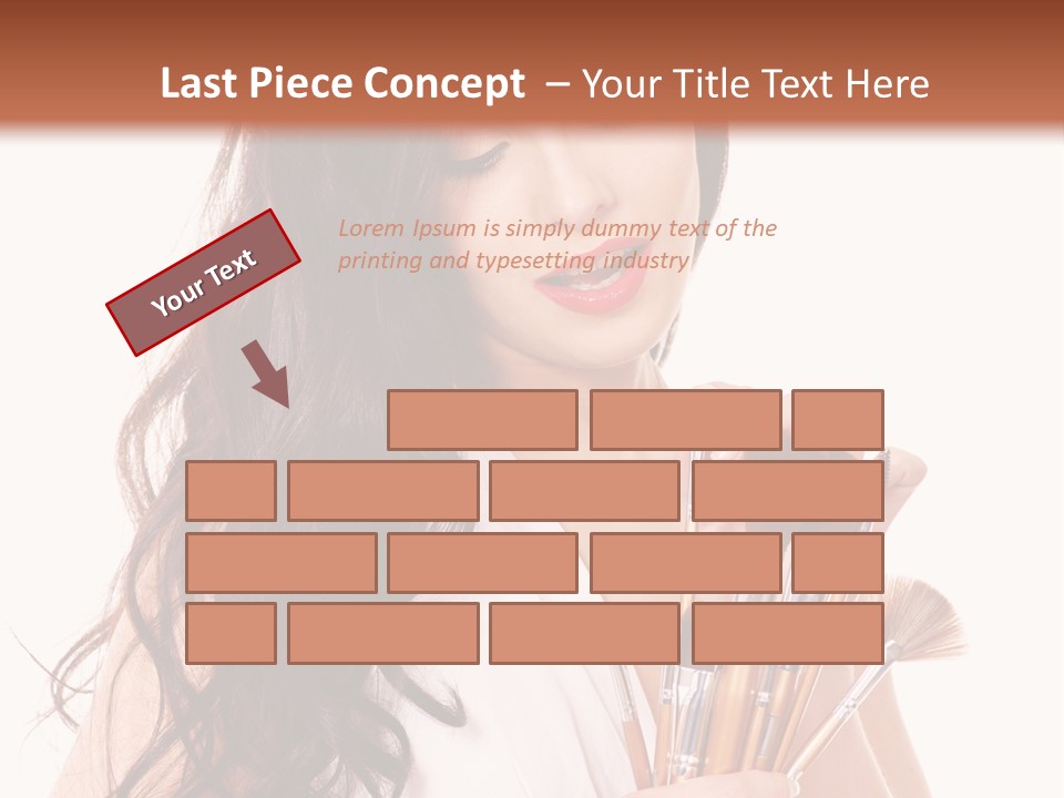 Girl Makeup Isolated PowerPoint Template