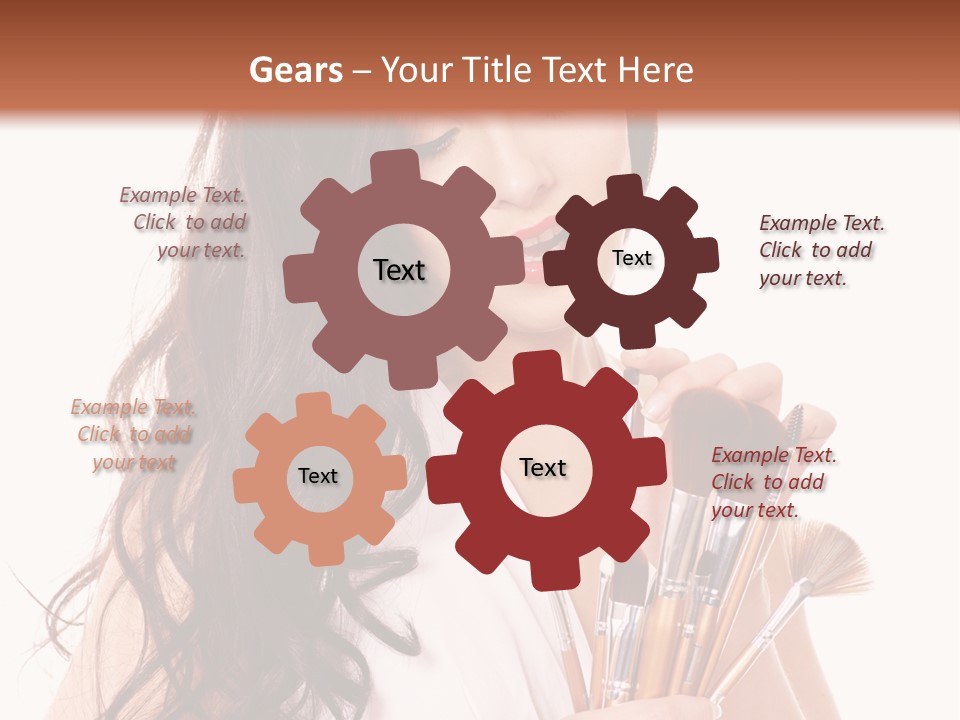 Girl Makeup Isolated PowerPoint Template