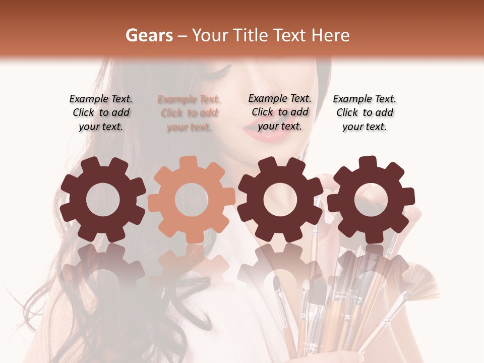 Girl Makeup Isolated PowerPoint Template