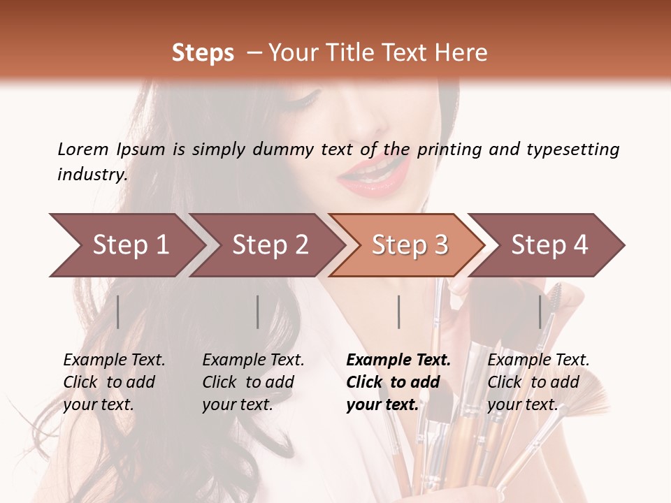 Girl Makeup Isolated PowerPoint Template