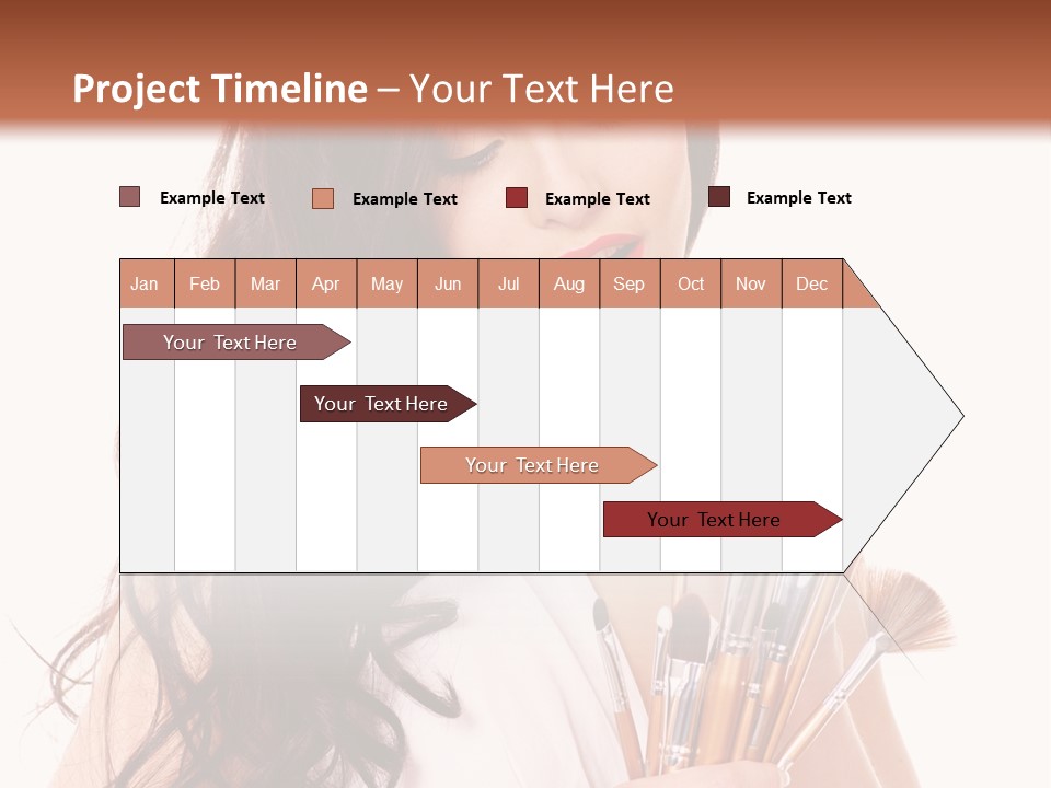 Girl Makeup Isolated PowerPoint Template
