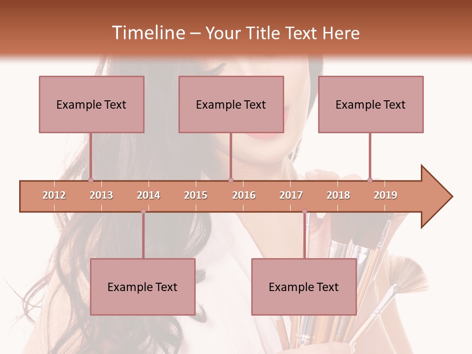 Girl Makeup Isolated PowerPoint Template