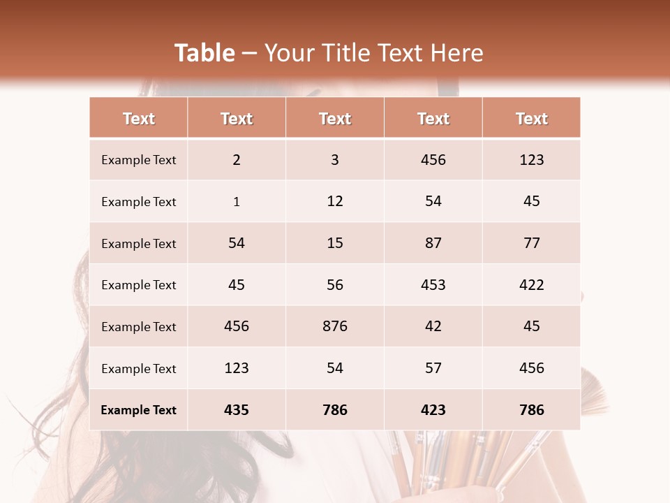 Girl Makeup Isolated PowerPoint Template