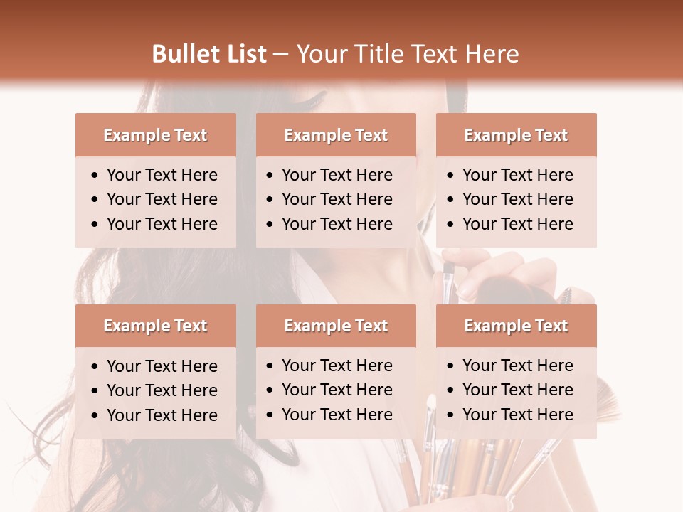 Girl Makeup Isolated PowerPoint Template