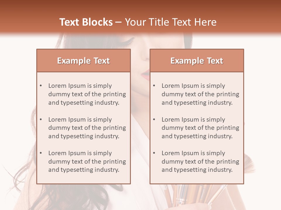 Girl Makeup Isolated PowerPoint Template