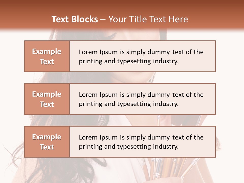 Girl Makeup Isolated PowerPoint Template