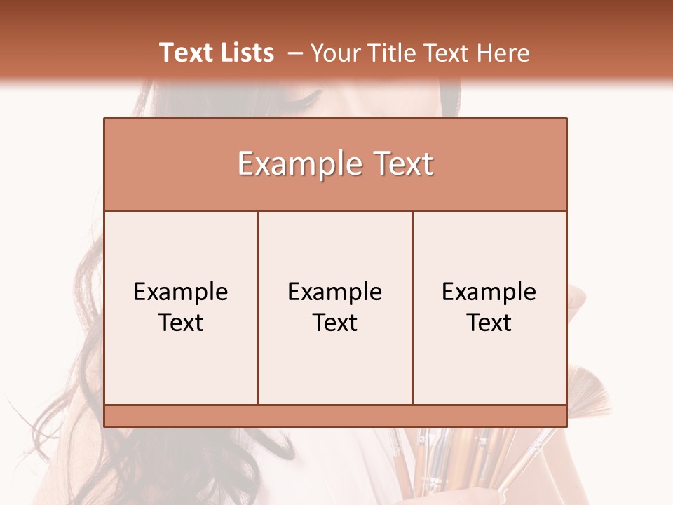 Girl Makeup Isolated PowerPoint Template