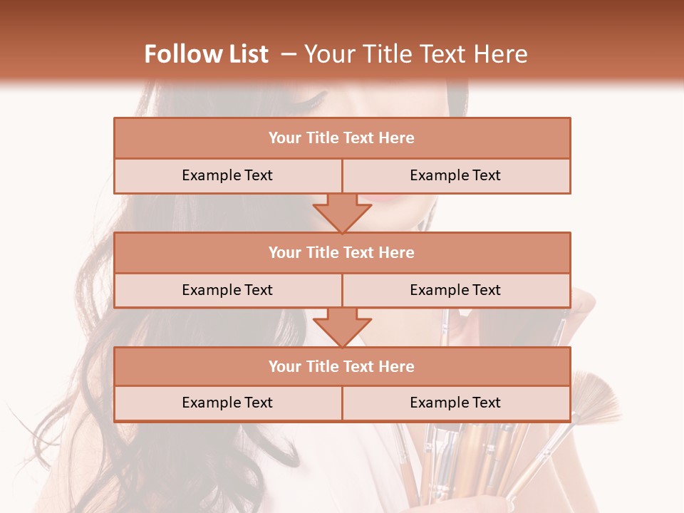 Girl Makeup Isolated PowerPoint Template