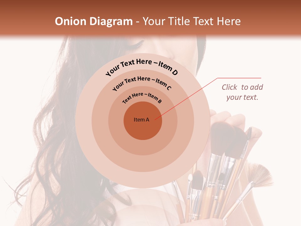 Girl Makeup Isolated PowerPoint Template