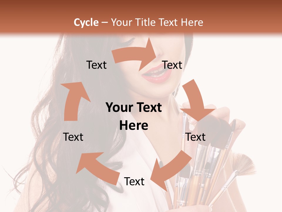 Girl Makeup Isolated PowerPoint Template