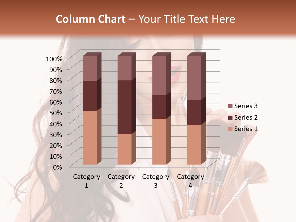 Girl Makeup Isolated PowerPoint Template