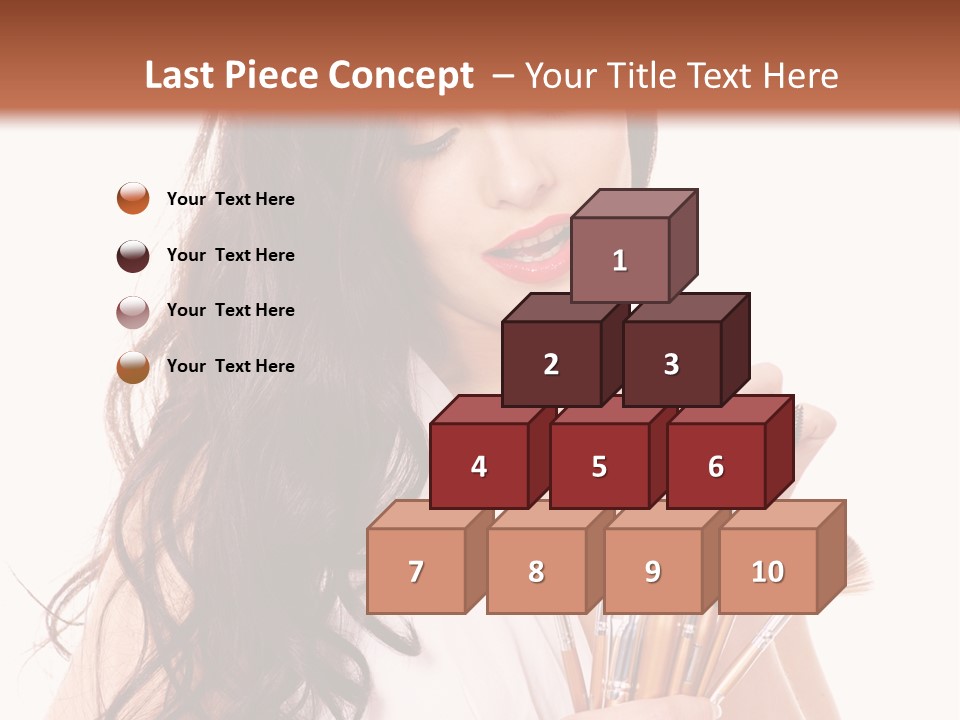 Girl Makeup Isolated PowerPoint Template