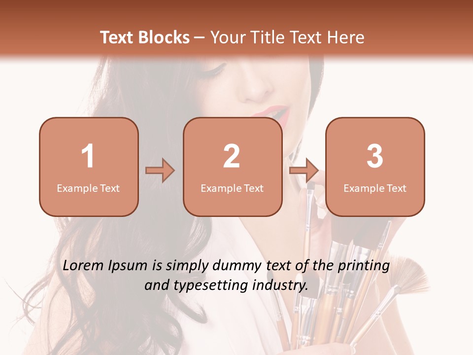 Girl Makeup Isolated PowerPoint Template