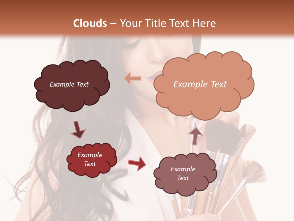 Girl Makeup Isolated PowerPoint Template