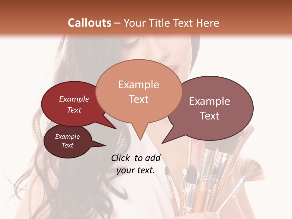 Girl Makeup Isolated PowerPoint Template