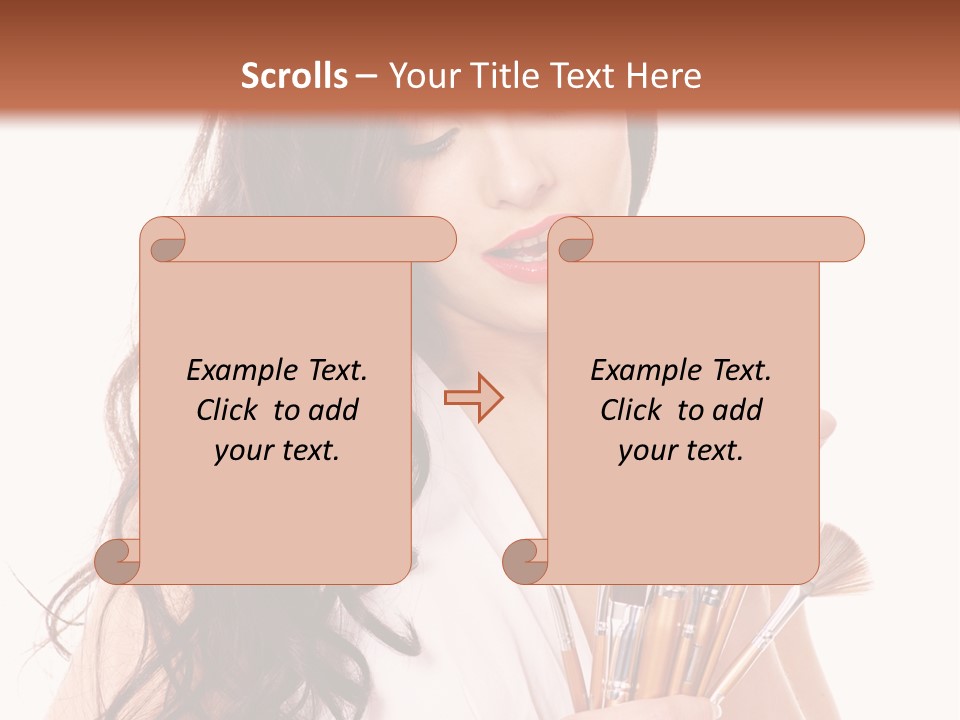 Girl Makeup Isolated PowerPoint Template