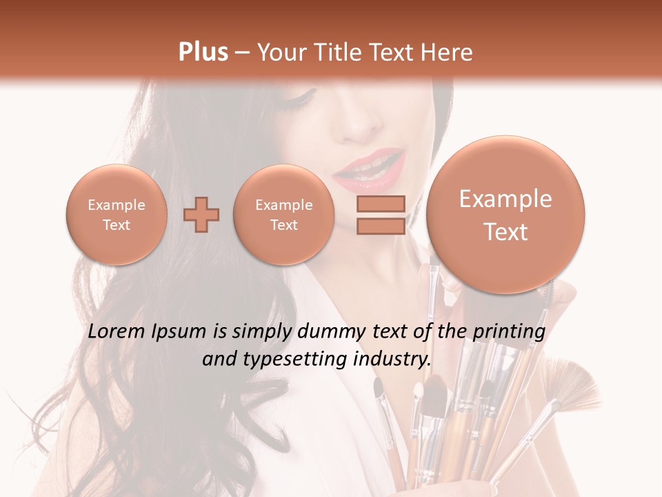 Girl Makeup Isolated PowerPoint Template