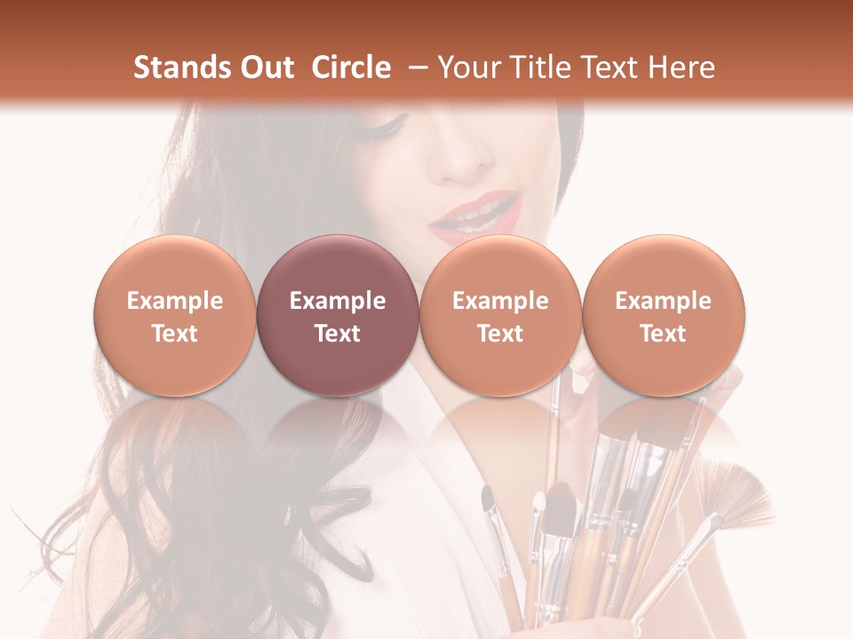 Girl Makeup Isolated PowerPoint Template