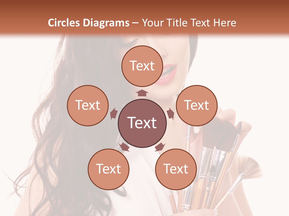 Girl Makeup Isolated PowerPoint Template