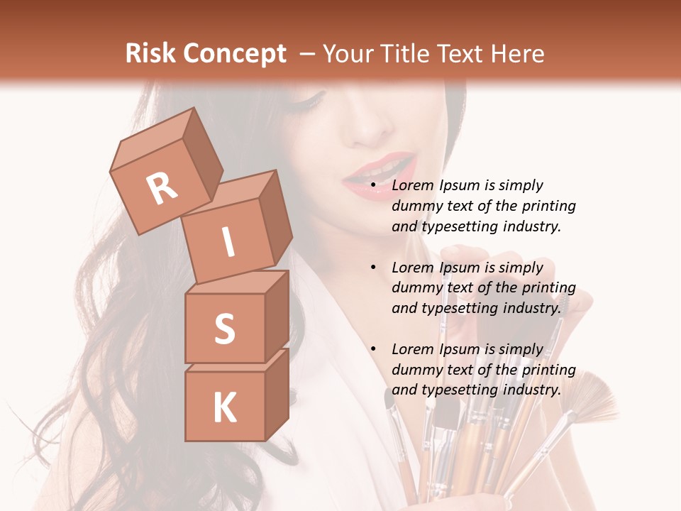 Girl Makeup Isolated PowerPoint Template