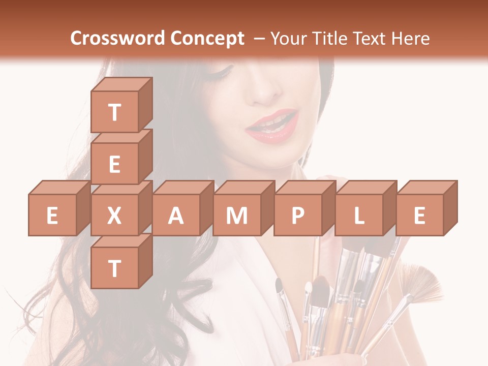 Girl Makeup Isolated PowerPoint Template