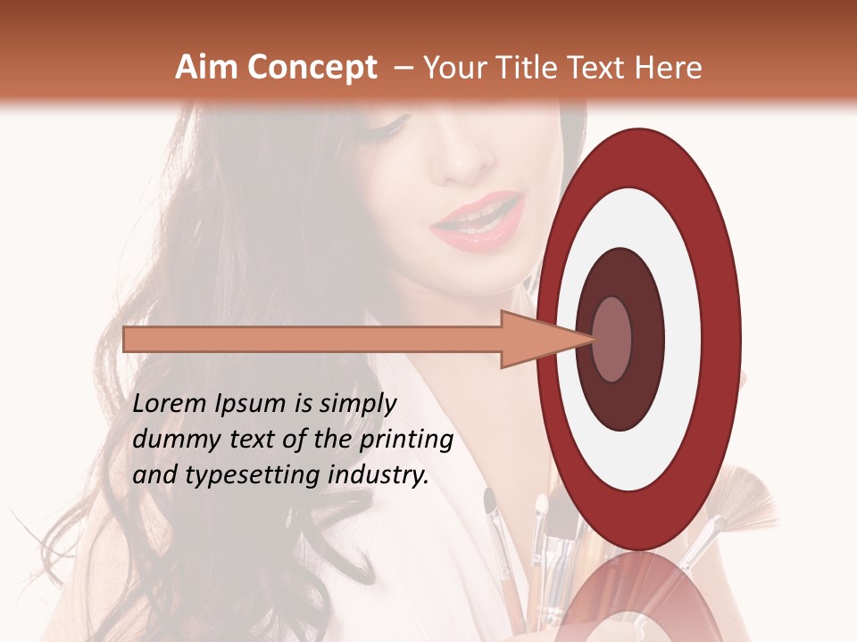 Girl Makeup Isolated PowerPoint Template