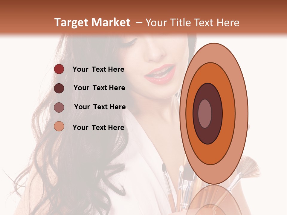 Girl Makeup Isolated PowerPoint Template
