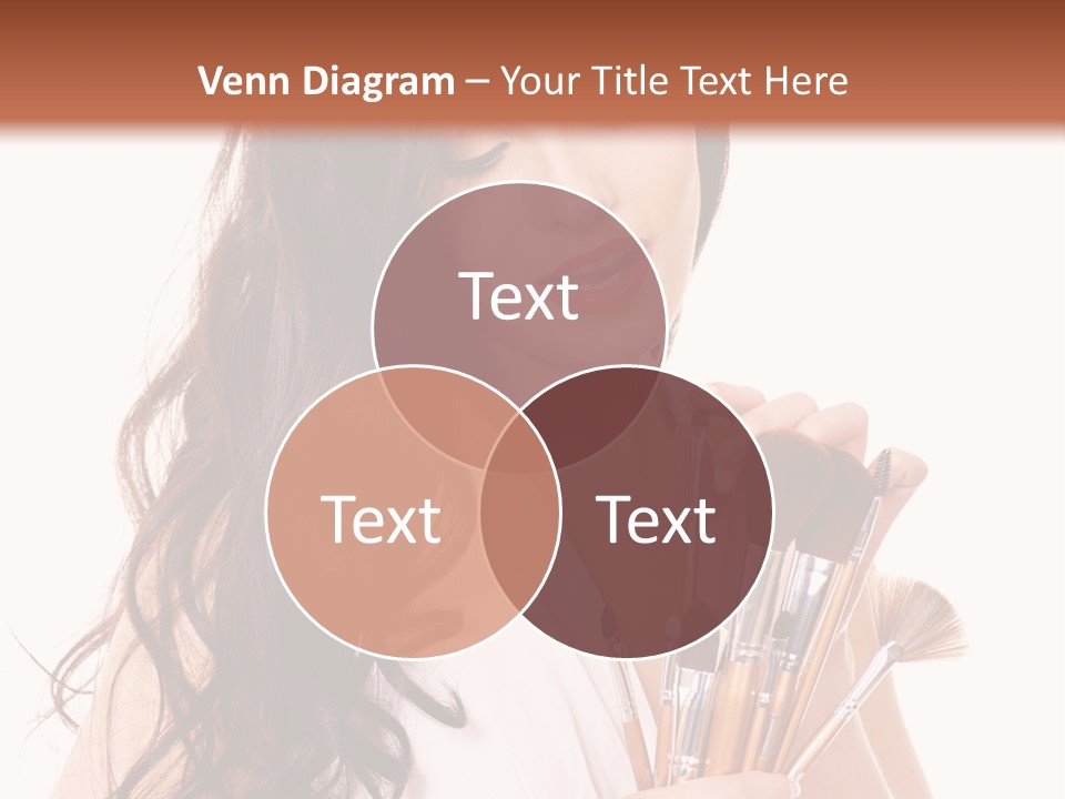 Girl Makeup Isolated PowerPoint Template