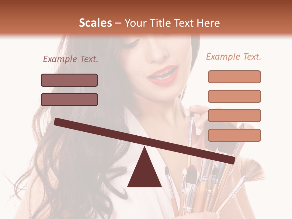 Girl Makeup Isolated PowerPoint Template