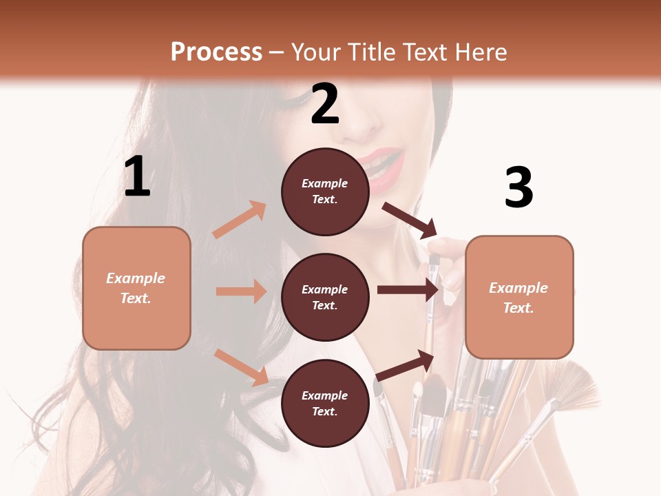 Girl Makeup Isolated PowerPoint Template