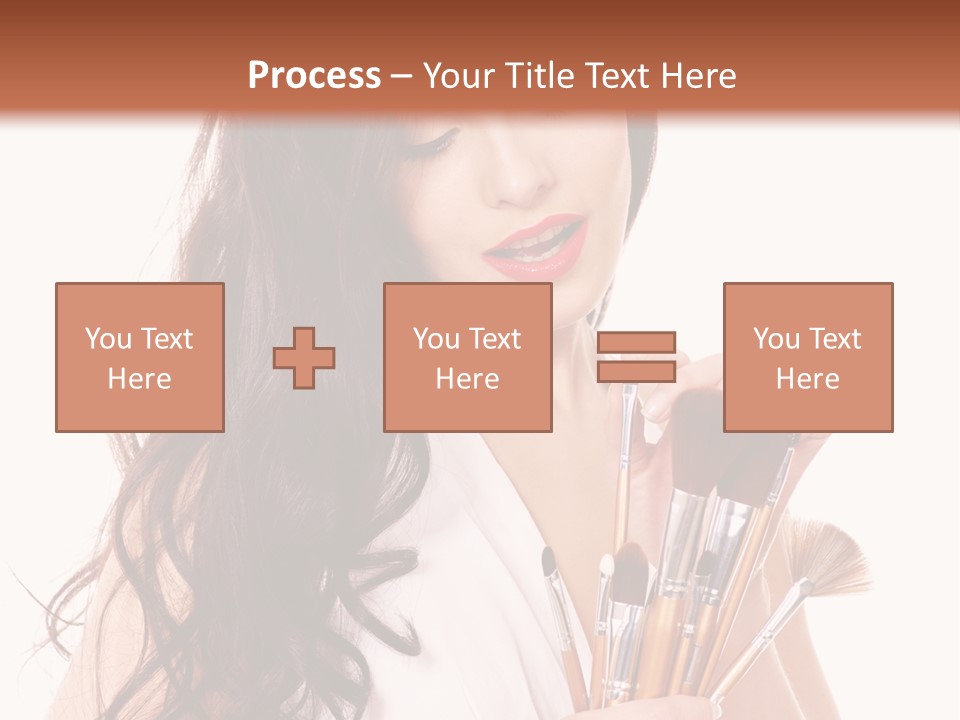 Girl Makeup Isolated PowerPoint Template