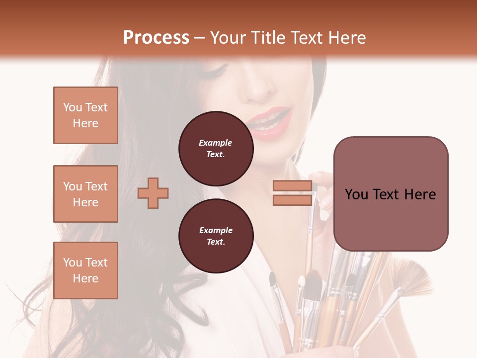 Girl Makeup Isolated PowerPoint Template
