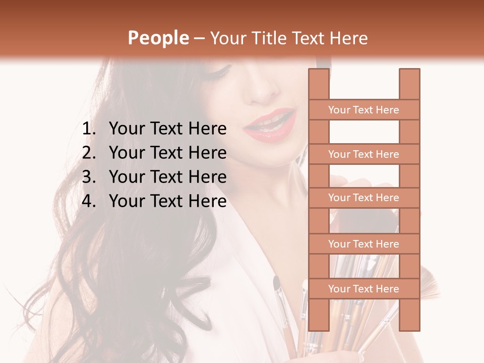 Girl Makeup Isolated PowerPoint Template