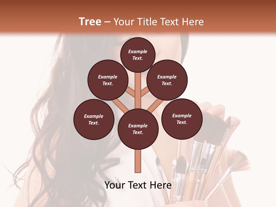 Girl Makeup Isolated PowerPoint Template