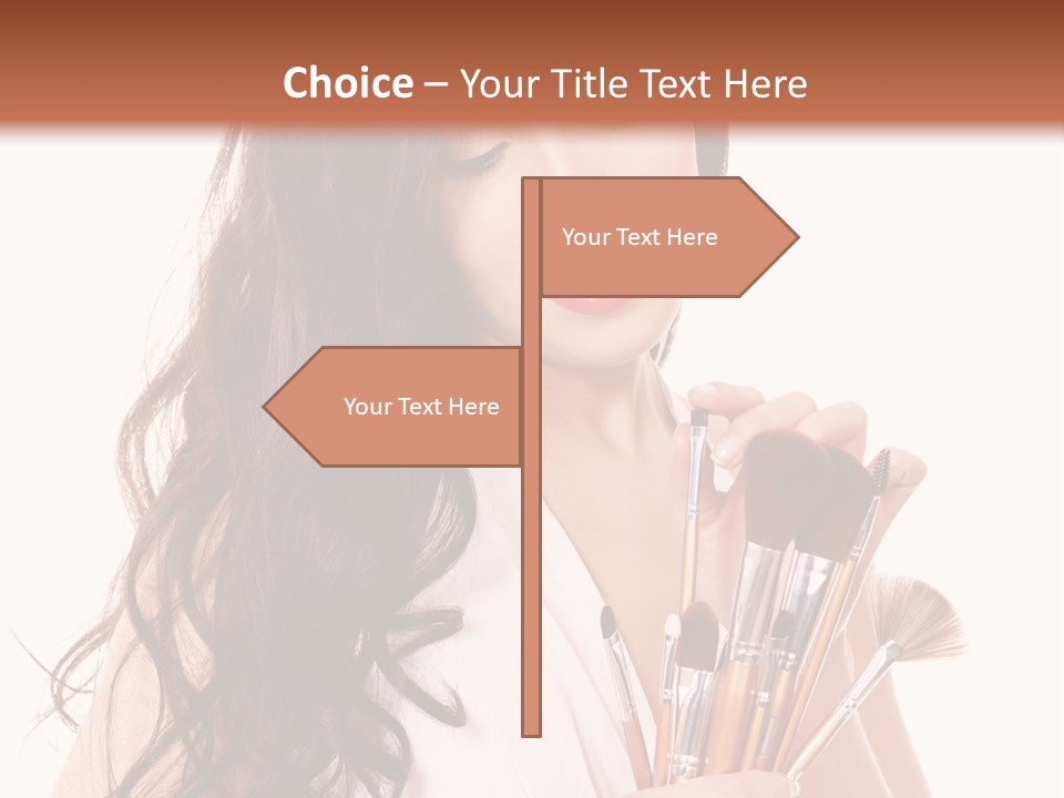 Girl Makeup Isolated PowerPoint Template