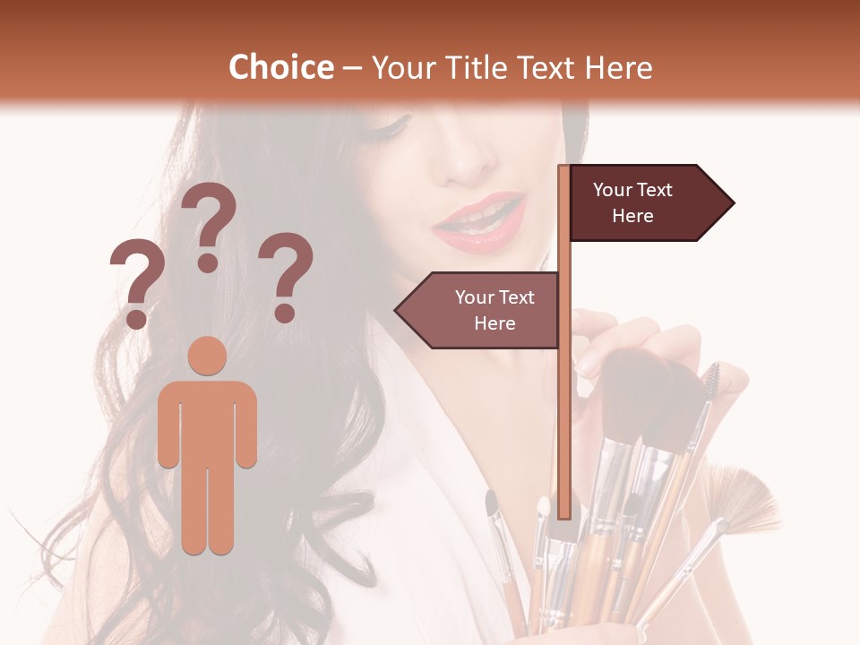 Girl Makeup Isolated PowerPoint Template