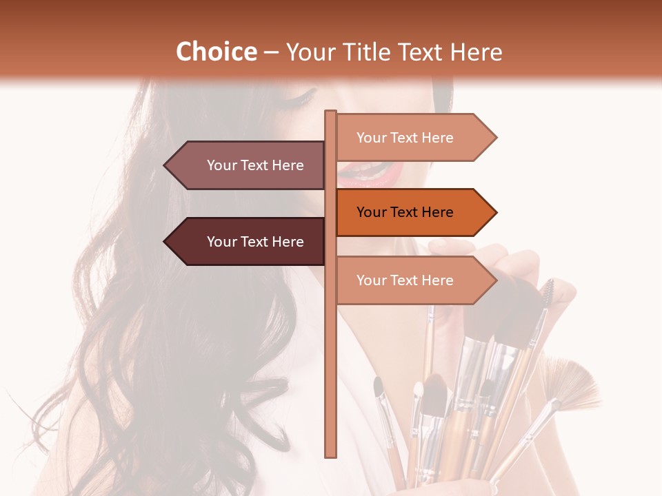 Girl Makeup Isolated PowerPoint Template