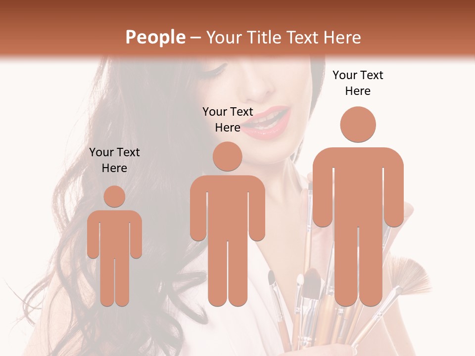 Girl Makeup Isolated PowerPoint Template