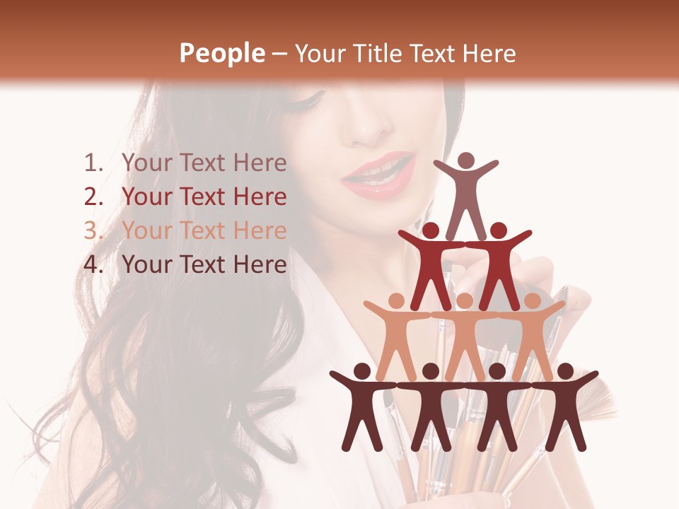 Girl Makeup Isolated PowerPoint Template